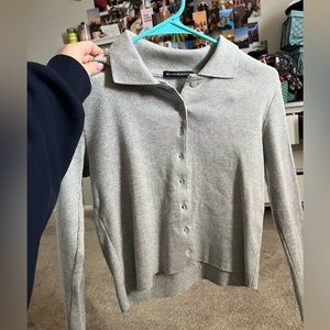 button up brandy melville long sleeve top